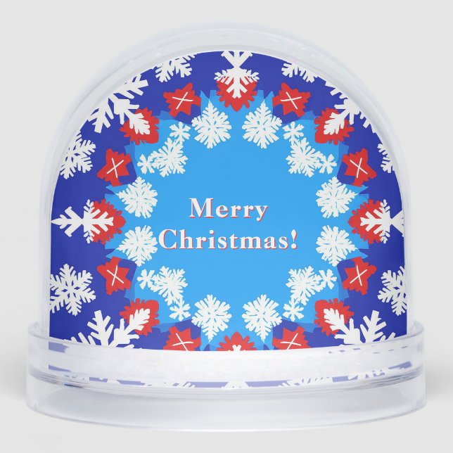 Snowflake and Gift Patterns Snow Globe (Front)