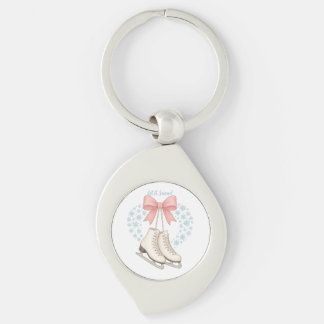 Snowflake and Ice Skates Keychain