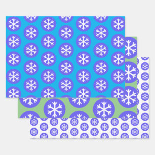 Snowflake Art and Dots Craft Wrapping Paper