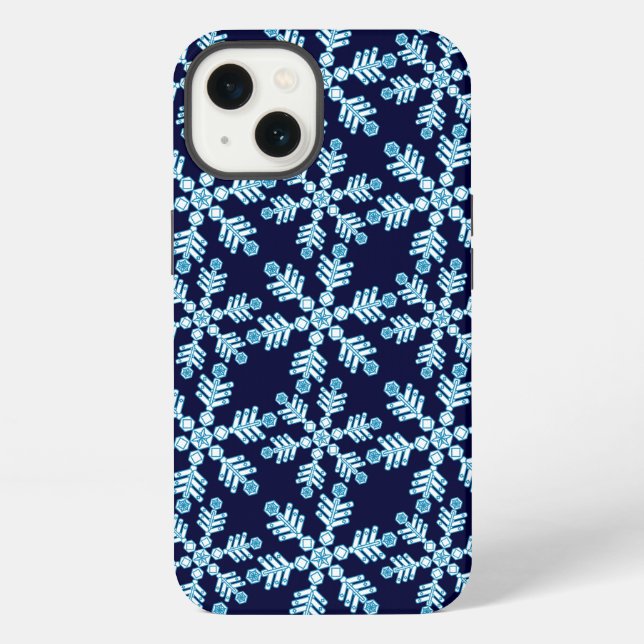 Snowflake Art Deco Pattern Iphone Case (Back)