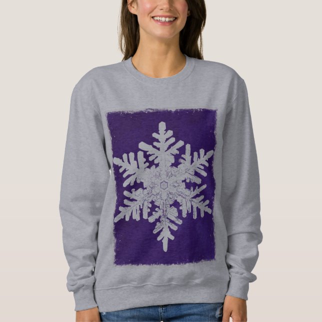 Snowflake Art Winter Holiday Sweatshirt (Front)