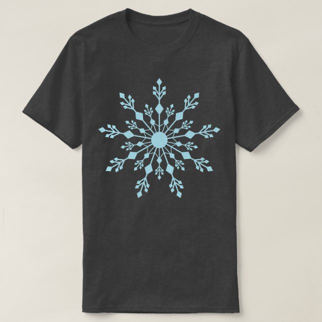 Snowflake as Pattern in Winter  T-Shirt (Design Front)