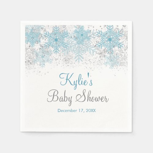 Snowflake Baby Its Cold Outside Napkins