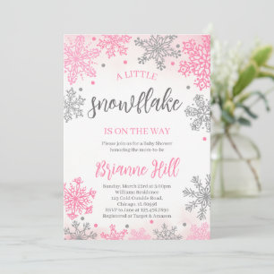 Snowflake Baby Shower Invitation