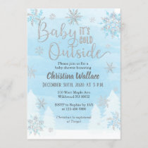 Snowflake Baby Shower Invitation for a Boy