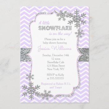 Snowflake Baby Shower Invitations by Petit_Prints at Zazzle