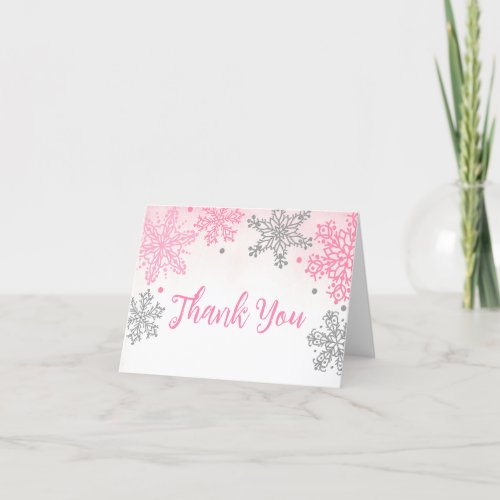 Snowflake Baby Shower Thank You Card