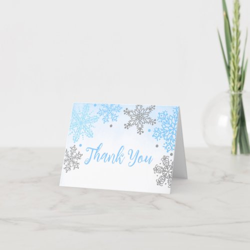 Snowflake Baby Shower Thank You Card