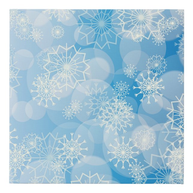 Snowflake background faux canvas print (Front)
