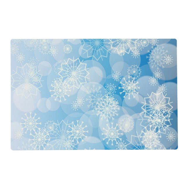 Snowflake background  placemat (Front)