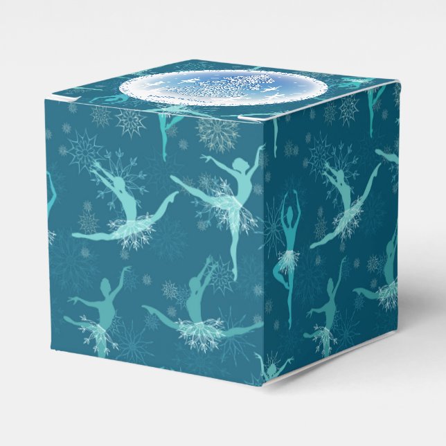 Snowflake Ballet Favor Box (Front Side)