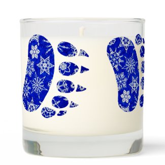 Snowflake Bear Tracks Scented Candle