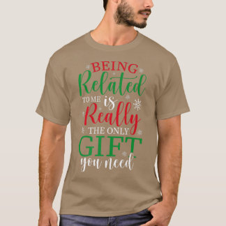 Snowflake Being Related Christmas Tree Novelty  T-Shirt