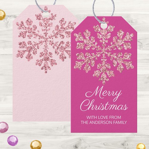 Snowflake Berry Bling Beautiful Colorful Christmas Gift Tags