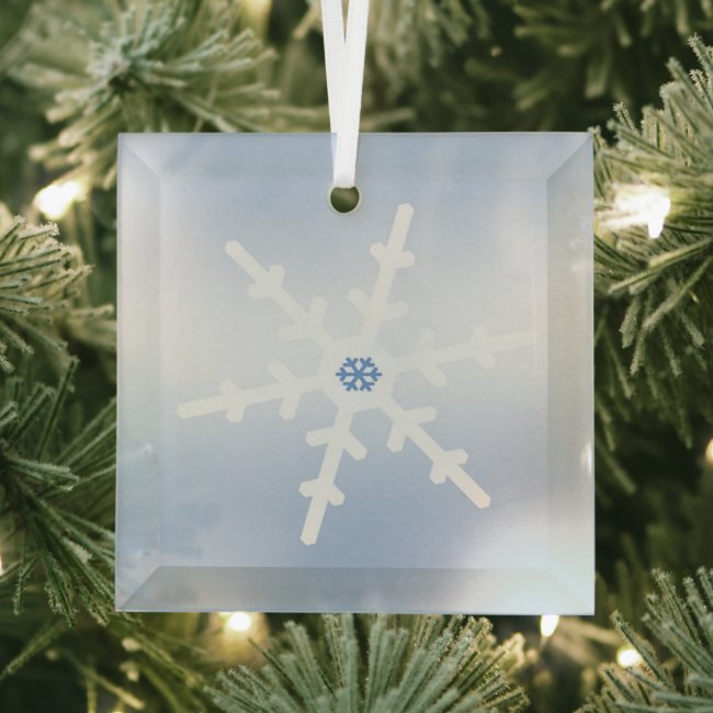 Snowflake Beveled Glass Ornament
