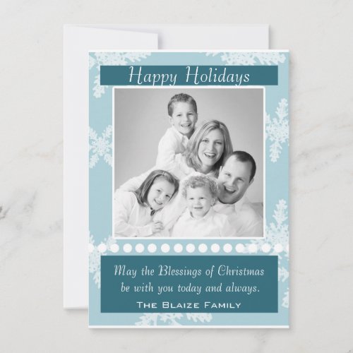 Snowflake Bliss Holiday Card Photo Template