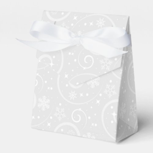 Snowflake Bliss Silver Favor Boxes