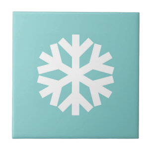 Snowflake blue ceramic tile
