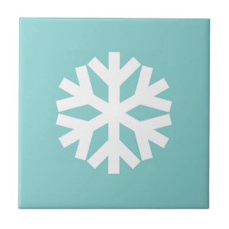 Snowflake blue ceramic tile