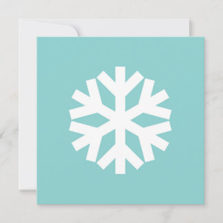 Snowflake blue invitation