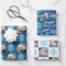 Snowflake Blue Opal Christmas 2 Photo Typography