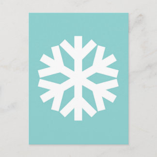 Snowflake blue postcard