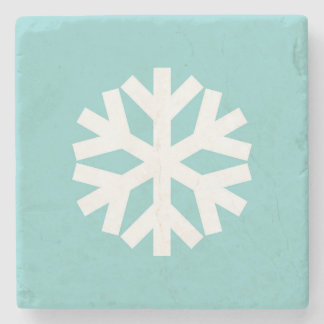 Snowflake blue stone coaster