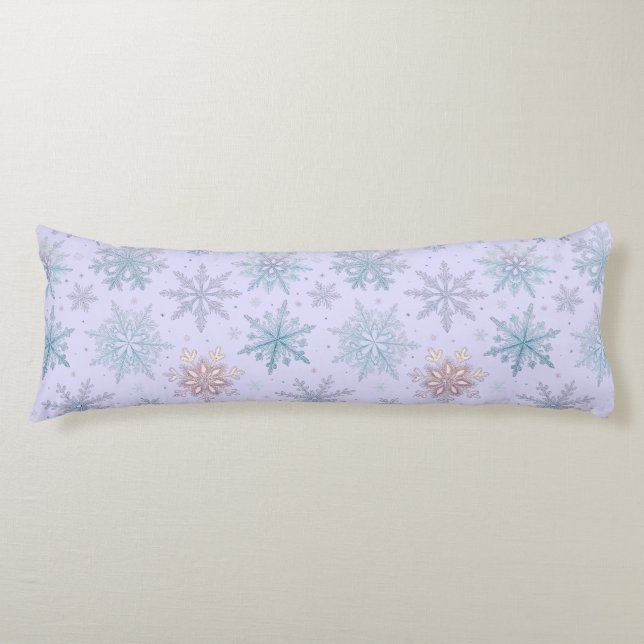 “Snowflake Body Pillow" Pillow (Front)