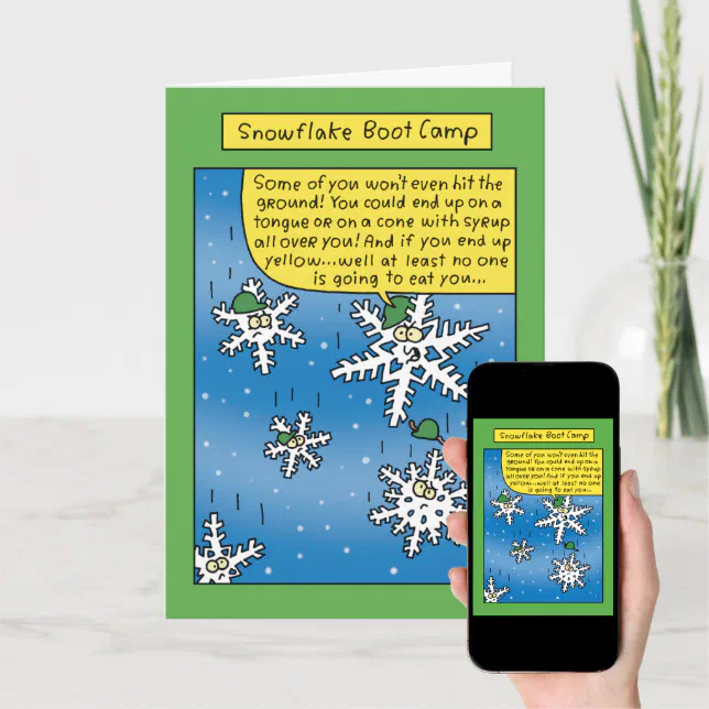 Snowflake Boot Camp Funny Card (Downloadable)