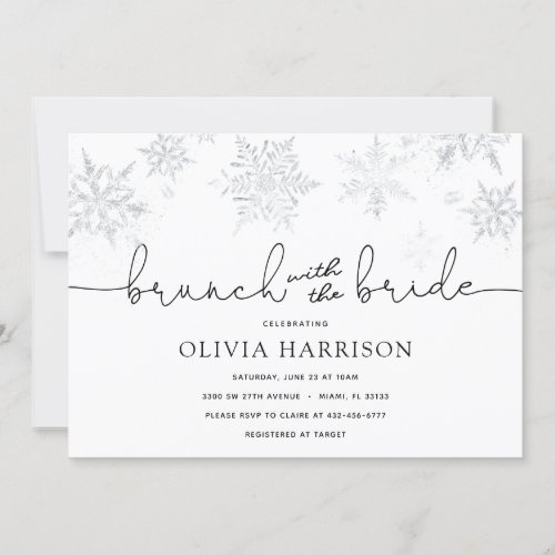 Snowflake Brunch with the Bride Shower Invitation