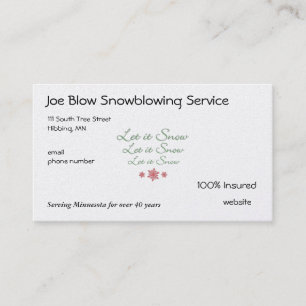 Snowflake Business Card