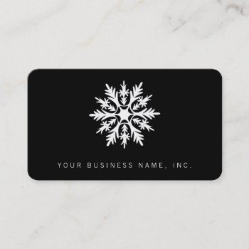 Snowflake Business Card by TerryBain at Zazzle