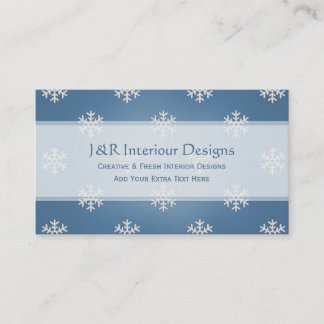 Snowflake Business Cards Blue 2