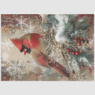 Snowflake Cardinal Tissue Paper