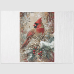 Snowflake Cardinal Tissue Paper