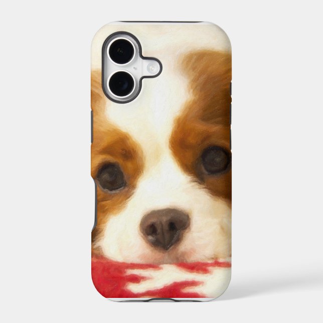 Snowflake Cavalier King Charles Spaniel Iphone Case (Back)