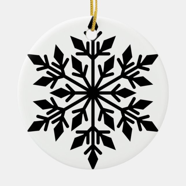 Snowflake Ceramic Ornament (Front)