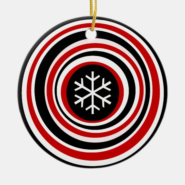 Snowflake Ceramic Ornament (Front)