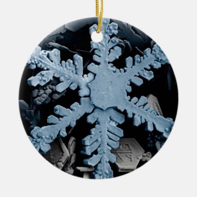 Snowflake Ceramic Ornament (Front)