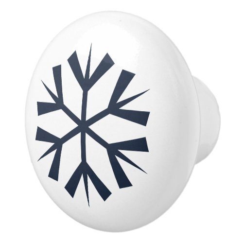 Snowflake Ceramic Pull Knob