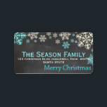 Snowflake chalkboard Christmas  address label<br><div class="desc">After all the work and stress, tell them you have a new address! There is no better ( and easier!) way to spread the news than adding this label to your Christmas post. There are many different cards available, so pick the design and wording you like. Browse the store or...</div>