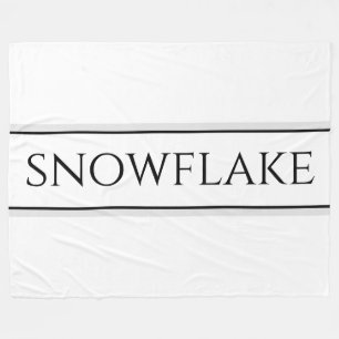 SNOWFLAKE Chic Modern Black White Gray Stripes  Fleece Blanket