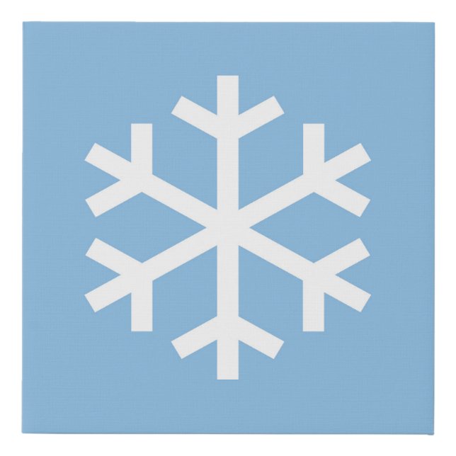 Snowflake Christmas Blue Canvas Print (Front)