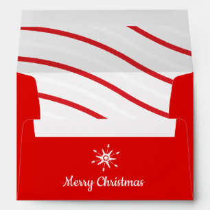 Snowflake Christmas Candy Cane Pattern Envelope