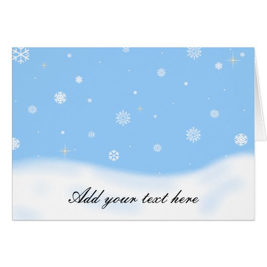 Snowflake Christmas Card (Front Horizontal)