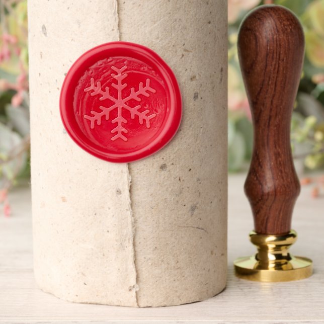 Snowflake Christmas Card  Wax Seal Stamp (Insitu (Parchment))