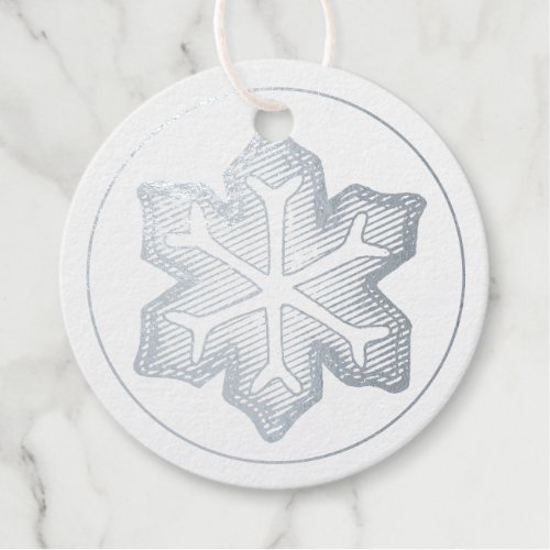 Snowflake Christmas Cookie Winter Snow Holiday Foil Favor Tags