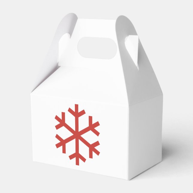 Snowflake Christmas Favor Box (Front Side)