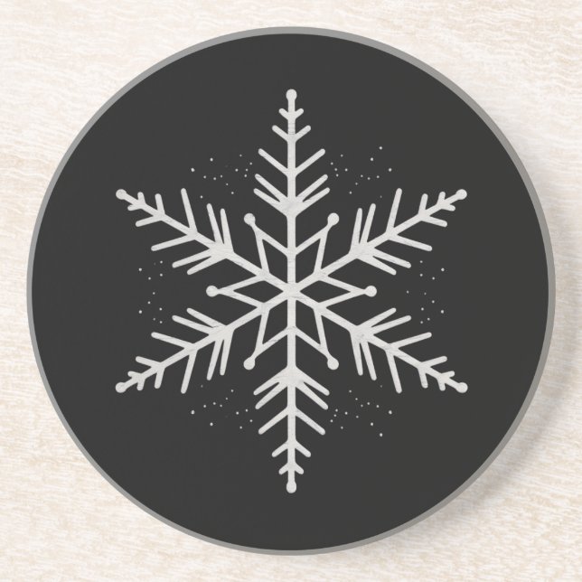 Snowflake Christmas Holiday Party Winter Gift  Coaster (Front)