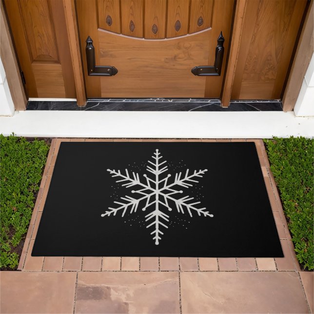 Snowflake Christmas Holiday Party Winter Gift  Doormat (Outdoor)